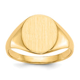 10k 11.0x9.5mm Open Back Signet Ring
